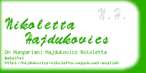 nikoletta hajdukovics business card